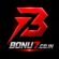 Bonu7 GAME Coin red 3D logo with black background